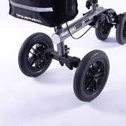 EQUIPMED Knee Scooter Walker, 10 inch Tyres Dual Brakes Bag - Broken Leg Ankle Foot Mobility - Crutches V219-HELKNSEQS2TA