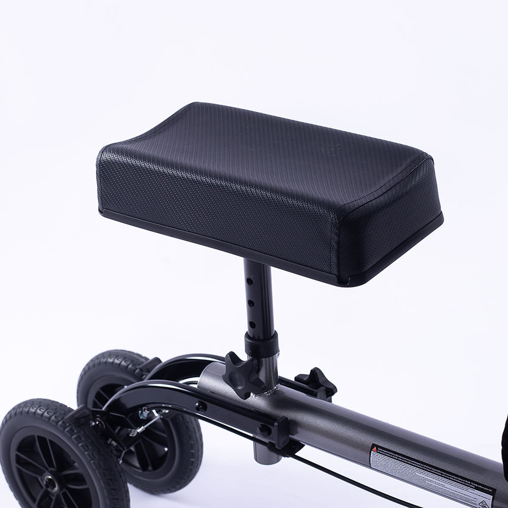 EQUIPMED Knee Scooter Walker, 10 inch Tyres Dual Brakes Bag - Broken Leg Ankle Foot Mobility - Crutches V219-HELKNSEQS2TA