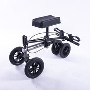 EQUIPMED Knee Scooter Walker, 10 inch Tyres Dual Brakes Bag - Broken Leg Ankle Foot Mobility - Crutches V219-HELKNSEQS2TA