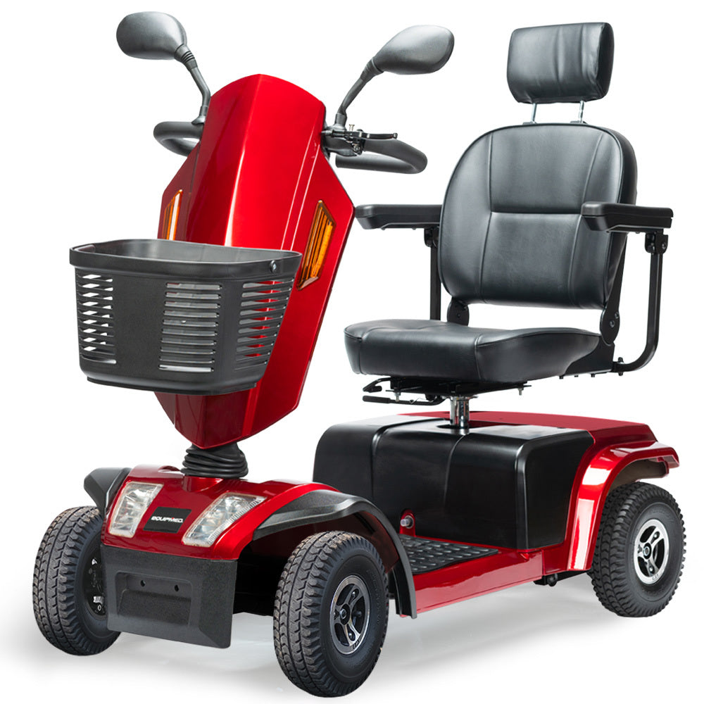 EQUIPMED VentureCruise Mobility Scooter, S-XXL comfortable size for all riders, 30km Max Range, 180kg V219-HELMBUEQ5RDA