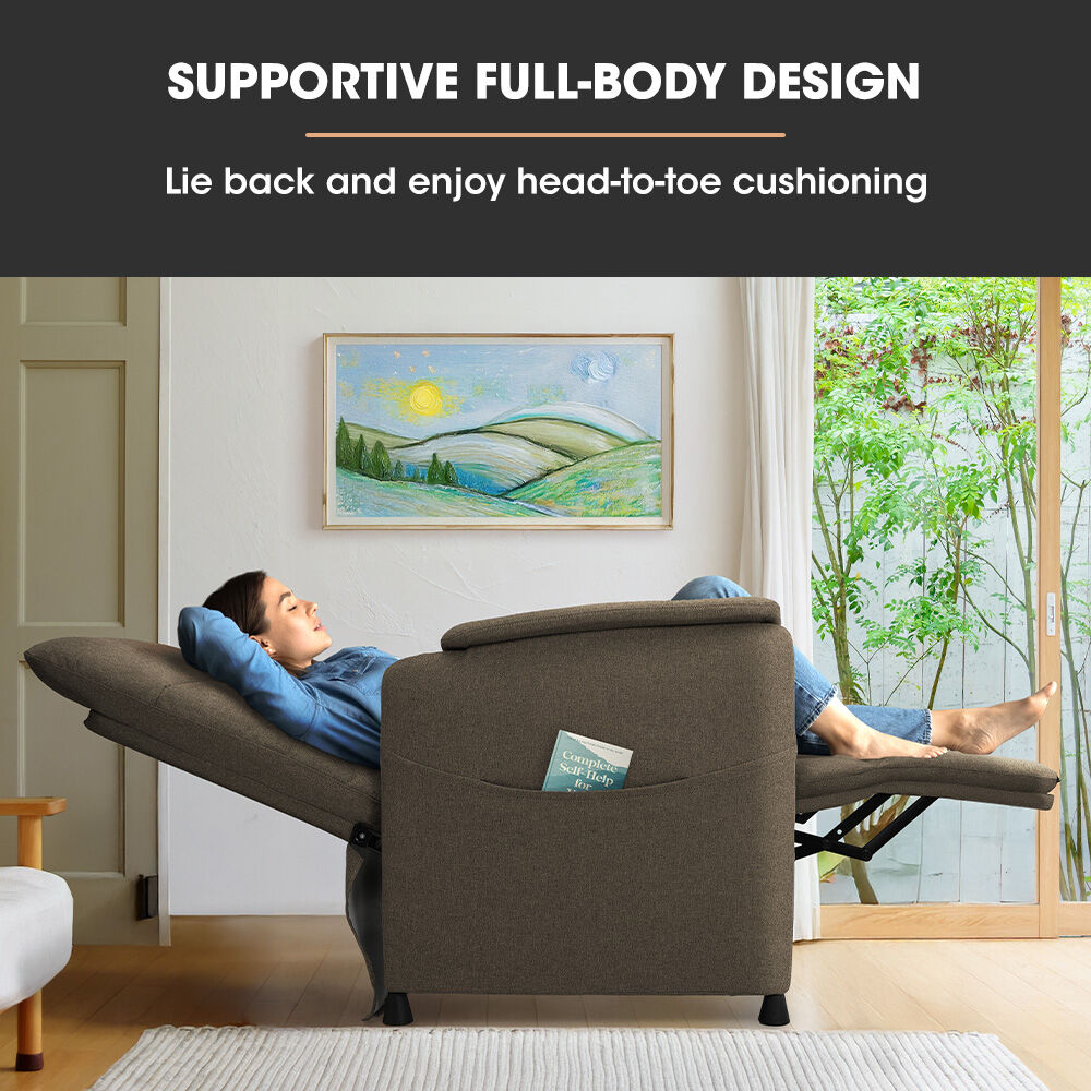 FORTIA Electric Armchair Recliner, Single Fabric Chair, Biege V219-HELMCRFO5BGA