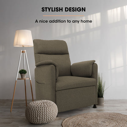 FORTIA Electric Armchair Recliner, Single Fabric Chair, Biege V219-HELMCRFO5BGA