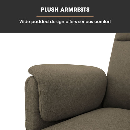 FORTIA Electric Armchair Recliner, Single Fabric Chair, Biege V219-HELMCRFO5BGA