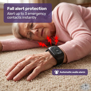 EQUIPMED GPS Fall Detection Emergency Bracelet with SOS Button, for Seniors, 2 Way Calling, Location V219-HELPMAMHPD6A
