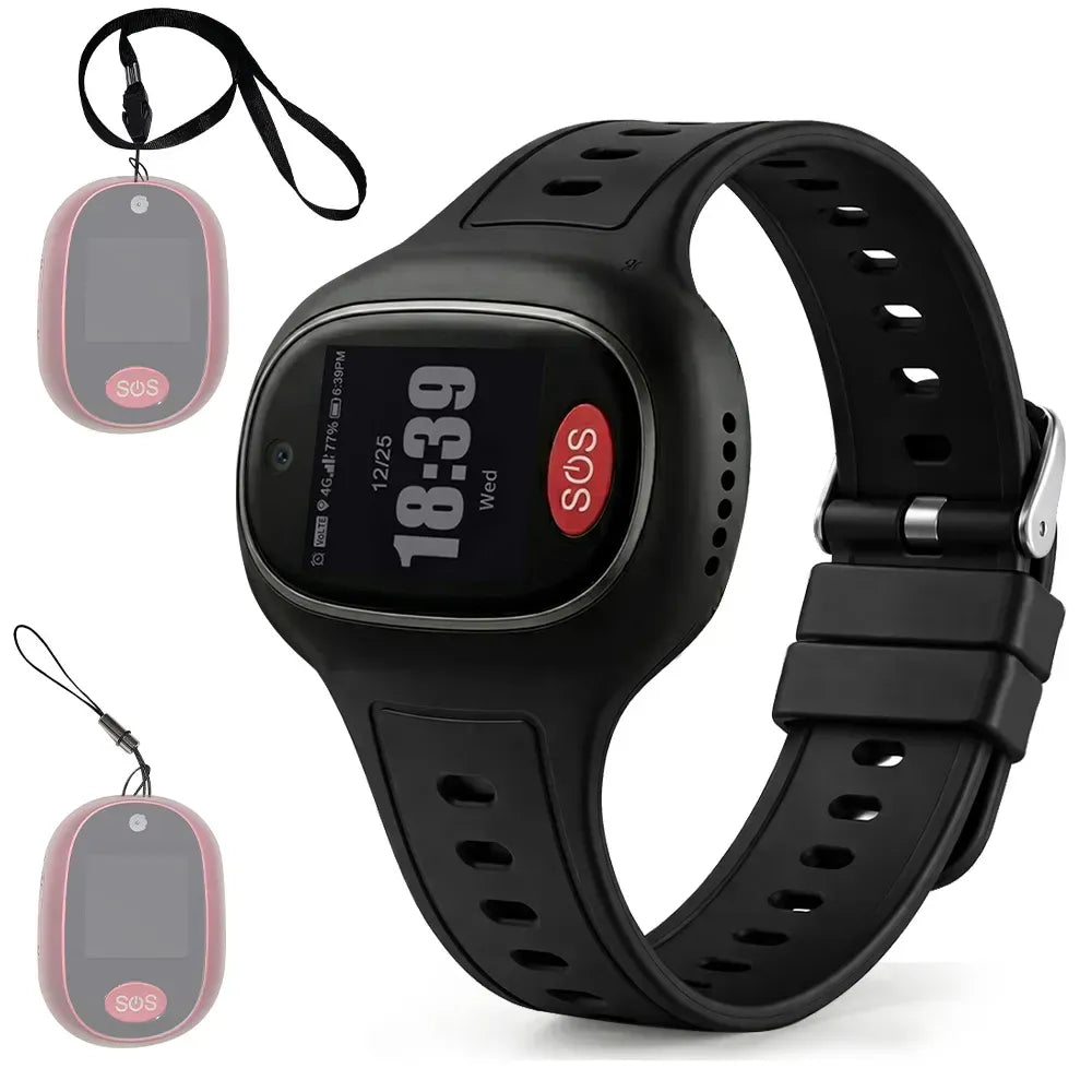 EQUIPMED Fall Detection Alarm Watch/Pendant with GPS and SOS Emergency Button, for Seniors, Location V219-HELPMAMHPD8A