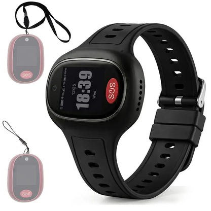 EQUIPMED Fall Detection Alarm Watch/Pendant with GPS and SOS Emergency Button, for Seniors, Location V219-HELPMAMHPD8A