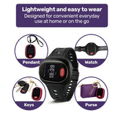 EQUIPMED Fall Detection Alarm Watch/Pendant with GPS and SOS Emergency Button, for Seniors, Location V219-HELPMAMHPD8A