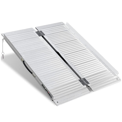 EQUIPMED 91cm Portable Folding Aluminium Access Ramp, 272kg Rated, for Wheelchair, Mobility Scooter, Rollator V219-HELRMPEQ09SA