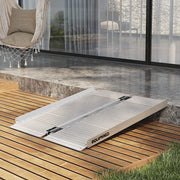 EQUIPMED 91cm Portable Folding Aluminium Access Ramp, 272kg Rated, for Wheelchair, Mobility Scooter, Rollator V219-HELRMPEQ09SA