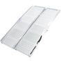 EQUIPMED 123cm Portable Folding Aluminium Access Ramp 272kg Rated, Silver, for Wheelchair, Mobility Scooter V219-HELRMPEQ13KA