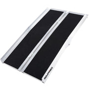 Equipmed 123cm Portable Folding Aluminium Access Ramp, 272kg Rated, Black Ultra-Grip, for Wheelchair, V219-HELRMPEQ13SA