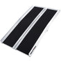 Equipmed 123cm Portable Folding Aluminium Access Ramp, 272kg Rated, Black Ultra-Grip, for Wheelchair, V219-HELRMPEQ13SA