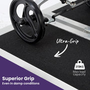 EQUIPMED 152cm Portable Folding Aluminium Access Ramp, 272kg Rated, for Wheelchair, Mobility Scooter, Rollator V219-HELRMPEQ15SA