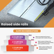 EQUIPMED 182cm Portable Folding Aluminium Access Ramp, 272kg Rated, for Wheelchair, Mobility Scooter, Rollator V219-HELRMPEQ18SA