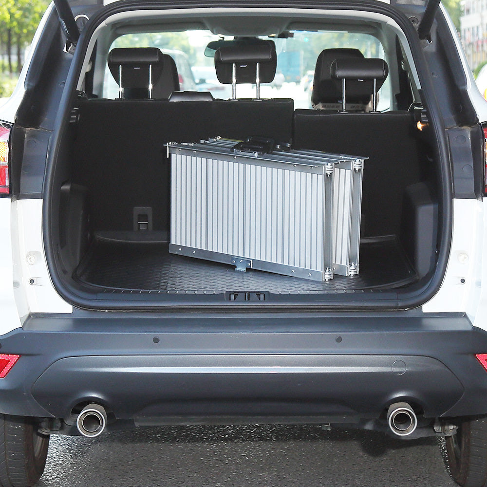 EQUIPMED 182cm Portable Folding Aluminium Access Ramp, 272kg Rated, for Wheelchair, Mobility Scooter, Rollator V219-HELRMPEQ18SA
