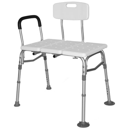 Equipmed Bath Transfer Bench Chair, Bathtubs or Shower, 125kg Capacity, for Seniors Elderly, White V219-HELSBSEQSB7A