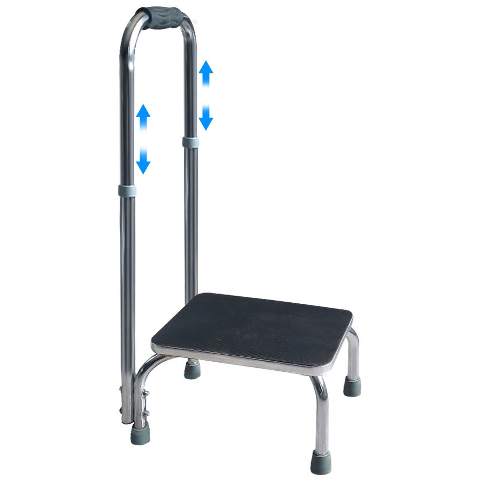Equipmed Bath and Shower Assistance Step Mobility Aid, 150kg Max Capacity, with Handle Height Adjustment V219-HELSBSEQSS6A