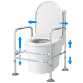 Equipmed Over Toilet Support Frame Safety Grab Aid Rail, 125kg Capacity, Adjustable Height and Width V219-HELSBSEQTA6A