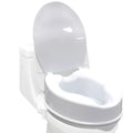 EQUIPMED Raised Over Toilet Seat, 10cm Riser, 125kg Capacity, Raiser with Lid, White V219-HELSBSEQTS7A