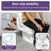EQUIPMED Raised Over Toilet Seat, 10cm Riser, 125kg Capacity, Raiser with Lid, White V219-HELSBSEQTS7A
