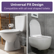 EQUIPMED Raised Over Toilet Seat, 10cm Riser, 125kg Capacity, Raiser with Lid, White V219-HELSBSEQTS7A