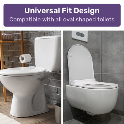 EQUIPMED Raised Over Toilet Seat, 10cm Riser, 125kg Capacity, Raiser with Lid, White V219-HELSBSEQTS7A