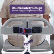 Equipmed Patient Lift Transfer Chair, Easy Hydraulic Height Adjustment, Shower Compatible, Over Toilet, V219-HELTRNEQHT5A