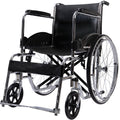 Equipmed Folding Manual Wheelchair Self Propelled, 24" Rear Wheels, Chrome Steel Frame, 46cm Wide Seat, 100kg V219-HELWLCEQ1EKA