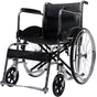 Equipmed Folding Manual Wheelchair Self Propelled, 24" Rear Wheels, Chrome Steel Frame, 46cm Wide Seat, 100kg V219-HELWLCEQ1EKA