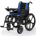 EQUIPMED Electric Wheelchair Folding, Long Range, Airline Approved, Lithium Battery, 24" Light Rear Wheels, V219-HELWLCEQPKB2A