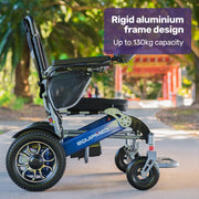 EQUIPMED Power Electric Wheelchair, Long Range, Airline Approved, Folding, Aluminium Frame, Lithium Battery, V219-HELWLCEQPKB6A
