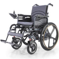 EQUIPMED Electric Wheelchair Folding, Folding, Long Range, Lithium Battery, 24" Rear Wheels, Black V219-HELWLCEQPKK2A