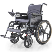 EQUIPMED Electric Wheelchair Folding, Folding, Long Range, Lithium Battery, 24" Rear Wheels, Black V219-HELWLCEQPKK2A