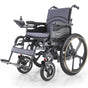 EQUIPMED Electric Wheelchair Folding, Folding, Long Range, Lithium Battery, 24" Rear Wheels, Black V219-HELWLCEQPKK2A
