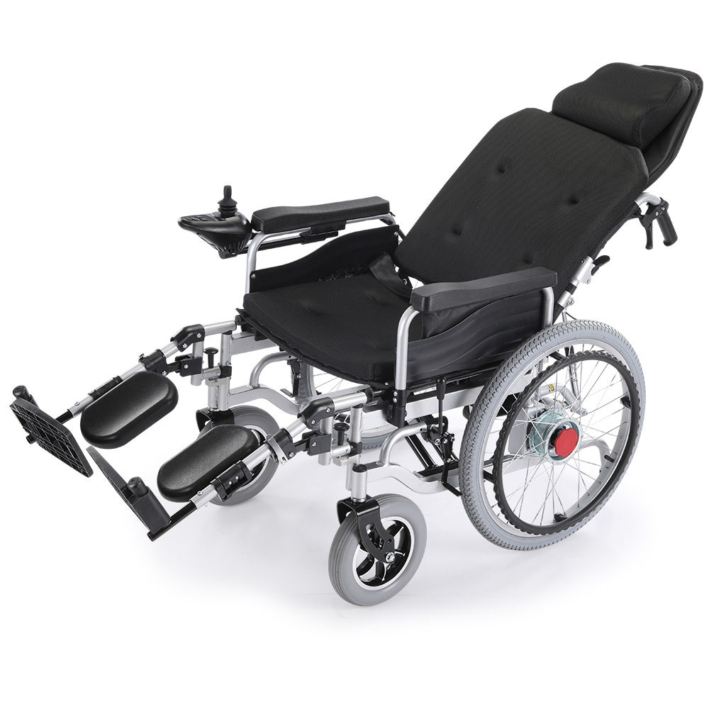 EQUIPMED Power Electric Wheelchair, XL Wide Bariatric Chair Seat, Long Range, Airline Approved, Recline V219-HELWLCEQPKK5A