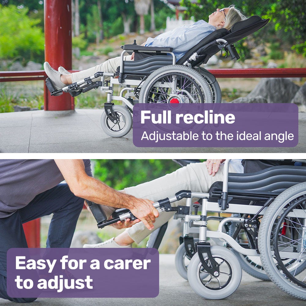 EQUIPMED Power Electric Wheelchair, XL Wide Bariatric Chair Seat, Long Range, Airline Approved, Recline V219-HELWLCEQPKK5A