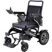EQUIPMED Electric Folding Wheelchair, Long Range, Airline Approved, Aluminium Frame, Lithium Battery, Black V219-HELWLCEQPKK6A