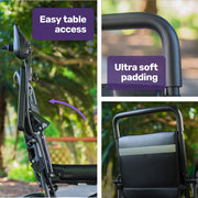 EQUIPMED Electric Folding Wheelchair, Long Range, Airline Approved, Aluminium Frame, Lithium Battery, Black V219-HELWLCEQPKK6A