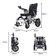 EQUIPMED Power Electric Wheelchair, Airline Approved Wheel Chair, Lightweight, Folding, Long Range, Lithium V219-HELWLCEQPKS6A