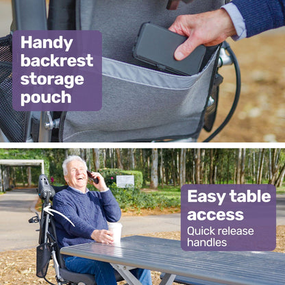 EQUIPMED Power Electric Wheelchair, Long Range, Airline Approved, Alloy, Remote Control, Lithium Battery, V219-HELWLCEQPKS8A