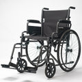 Equipmed 24 Inch Folding Bariatric Wheelchair, XL Wide Design, 136kg Capacity, Park Brakes, Retractable V219-HELWLCEQS24A