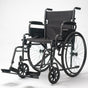 Equipmed 24 Inch Folding Bariatric Wheelchair, XL Wide Design, 136kg Capacity, Park Brakes, Retractable V219-HELWLCEQS24A