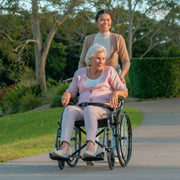 Equipmed 24 Inch Folding Bariatric Wheelchair, XL Wide Design, 136kg Capacity, Park Brakes, Retractable V219-HELWLCEQS24A