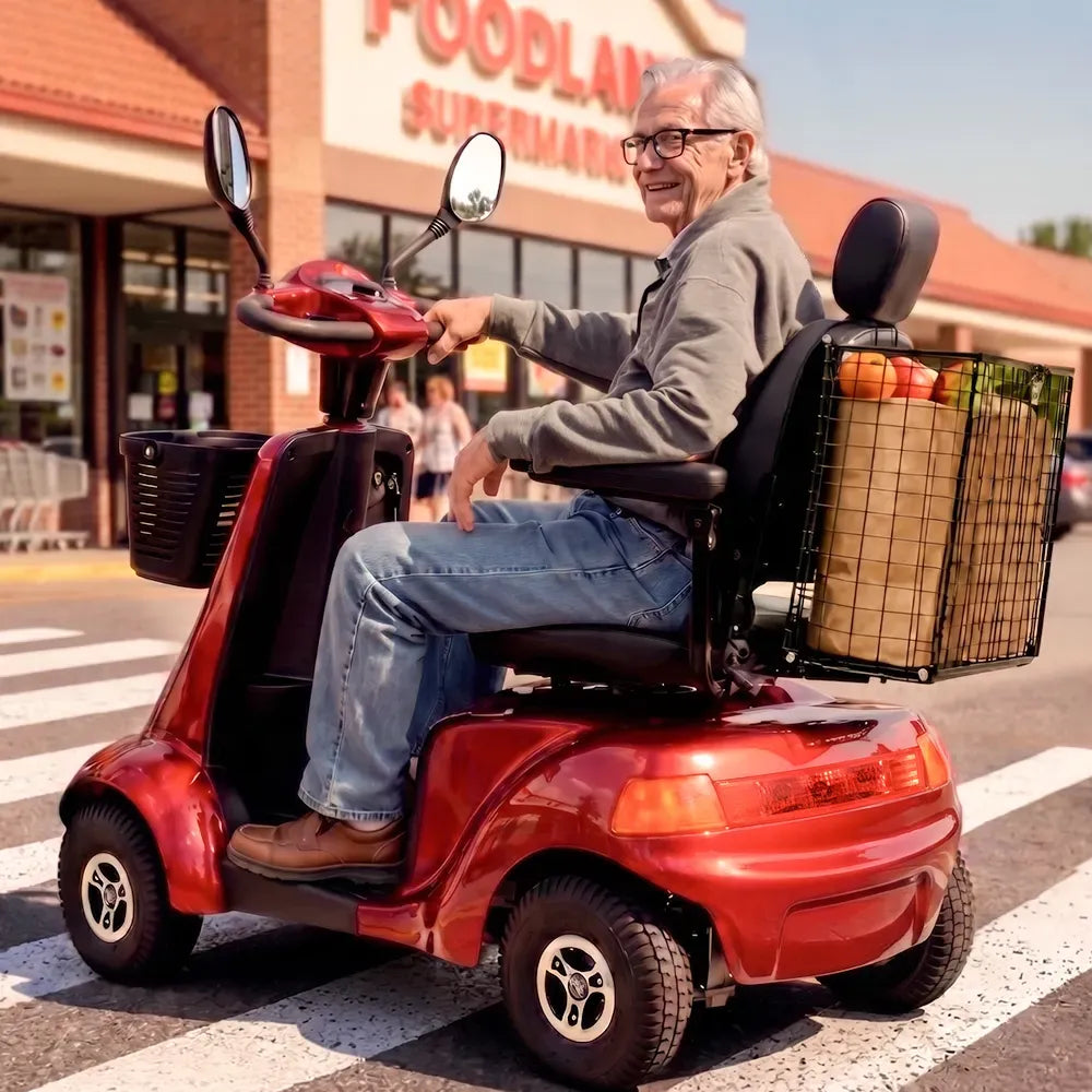 EQUIPMED Mobility Scooter Basket for VentureCruise, LeisureCruise & ProRider, Simple Tool-less attachment V219-HMBMSAEQB59A