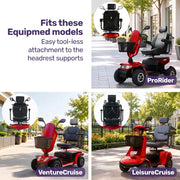 EQUIPMED Mobility Scooter Basket for VentureCruise, LeisureCruise & ProRider, Simple Tool-less attachment V219-HMBMSAEQB59A