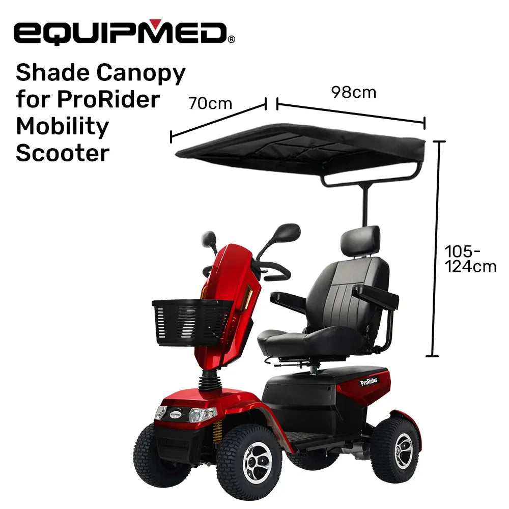 EQUIPMED Sun Shade Canopy for the ProRider Mobility Scooter, with 3 Adjustable Height Levels, Black V219-HMBMSAEQC9KA