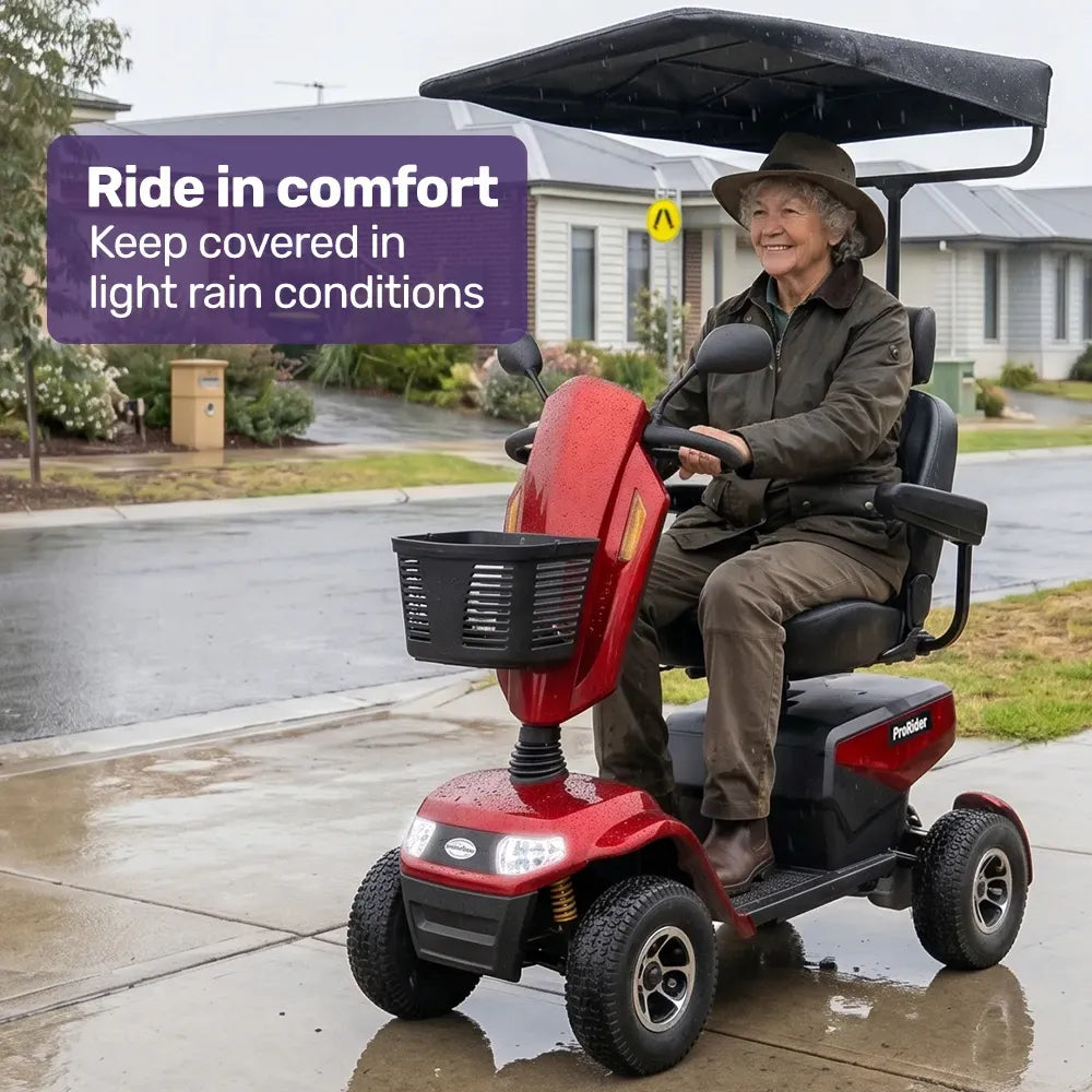 EQUIPMED Sun Shade Canopy for the ProRider Mobility Scooter, with 3 Adjustable Height Levels, Black V219-HMBMSAEQC9KA