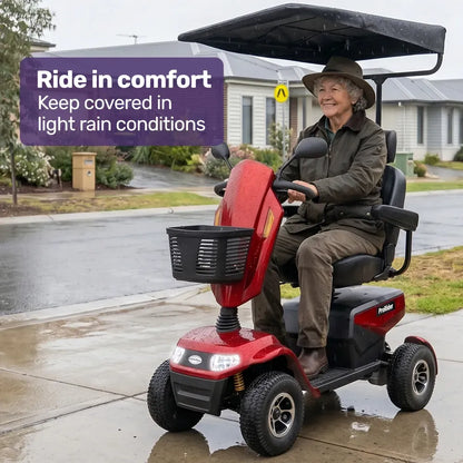 EQUIPMED Sun Shade Canopy for the ProRider Mobility Scooter, with 3 Adjustable Height Levels, Black V219-HMBMSAEQC9KA