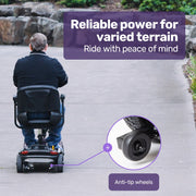 EQUIPMED FreeLite+ Mid-Sized Electric Foldable Mobility Scooter, Lithium Battery, Long Range and Easy V219-HMBMSCEQ4LBB