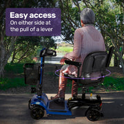 EQUIPMED FreeLite+ Mid-Sized Electric Foldable Mobility Scooter, Lithium Battery, Long Range and Easy V219-HMBMSCEQ4LBB